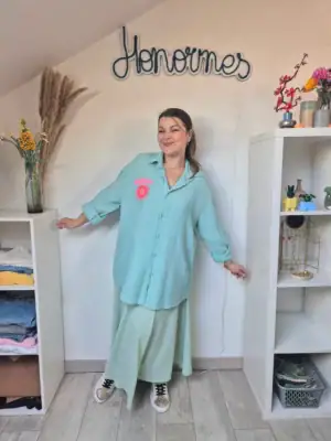 Chemise Amarillo vert d'eau