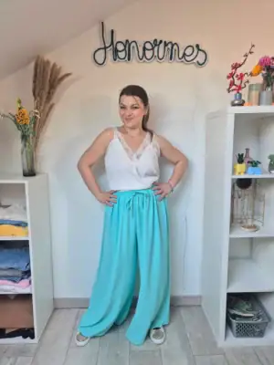 Pantalon Odessa vert d'eau