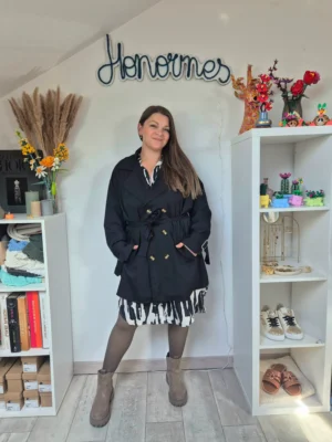 Trench Silvio noir