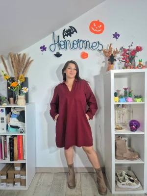 Robe Cocci jean bordeaux