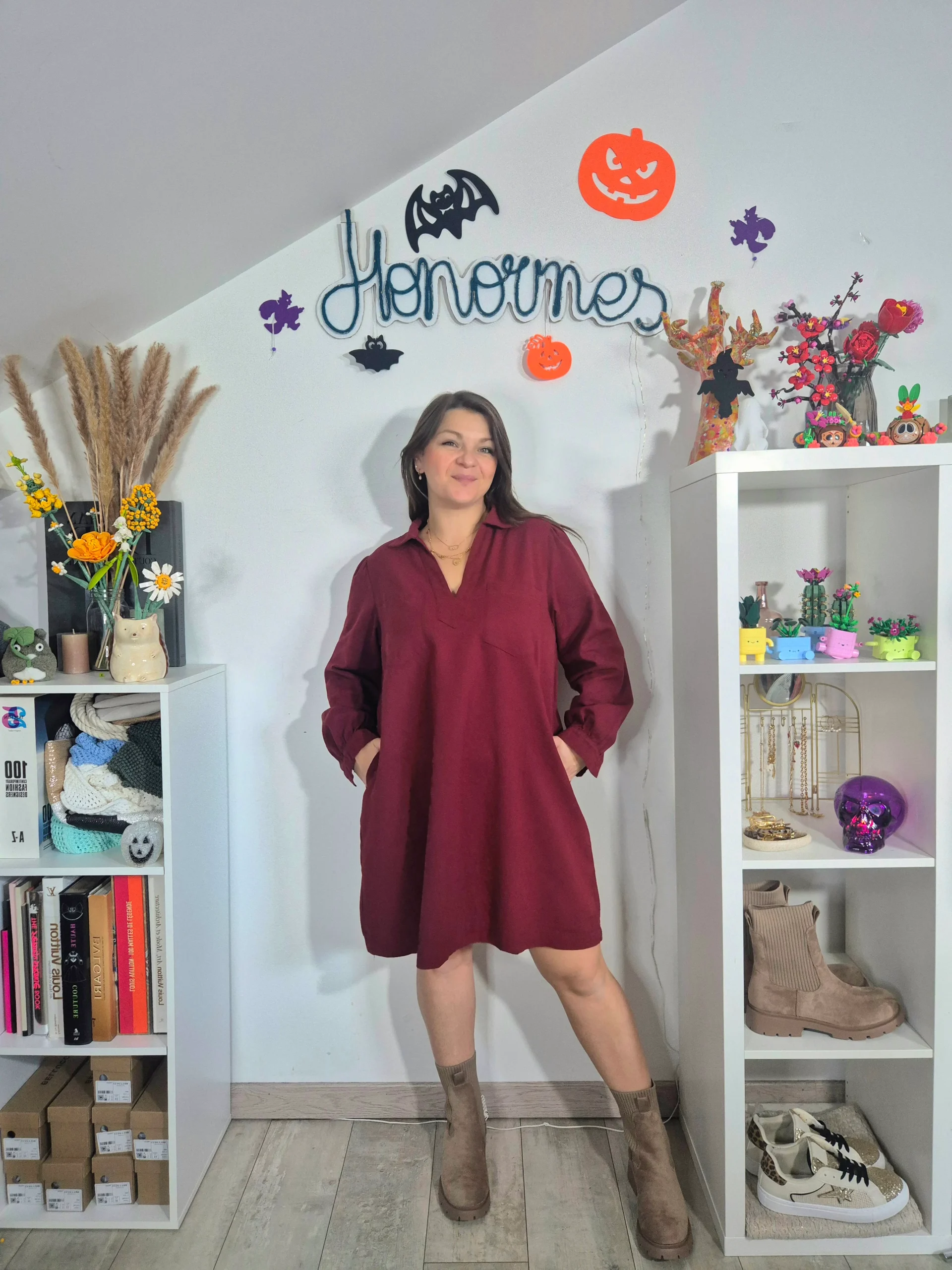 Robe Cocci jean bordeaux