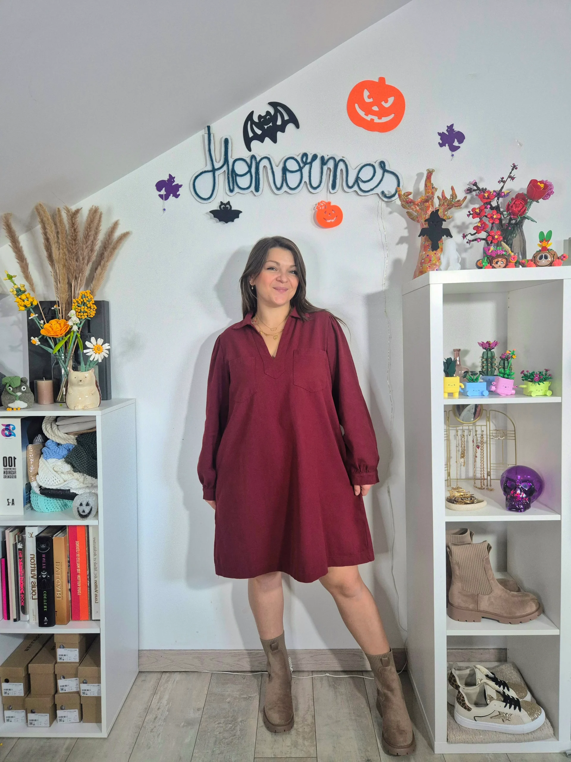Robe Cocci jean bordeaux – Image 2