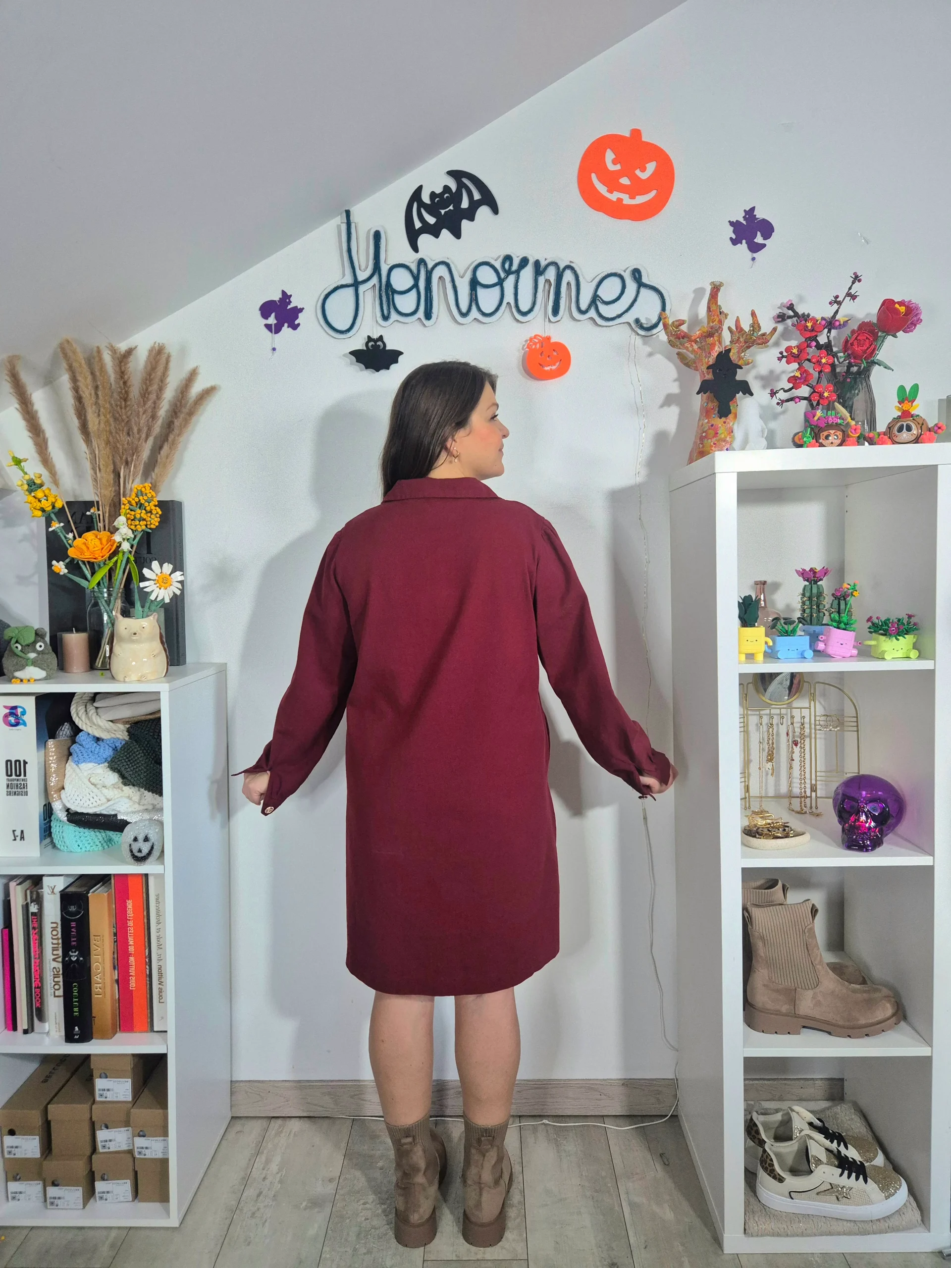 Robe Cocci jean bordeaux – Image 3