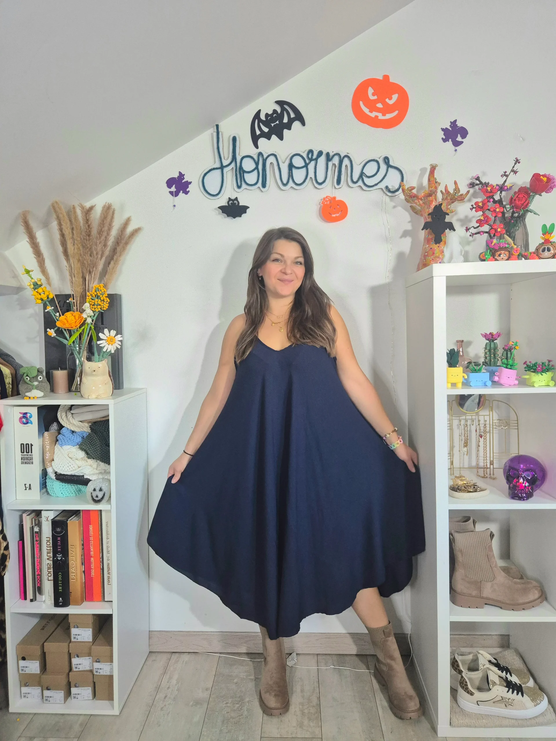 Robe Lucynette marine – Image 2