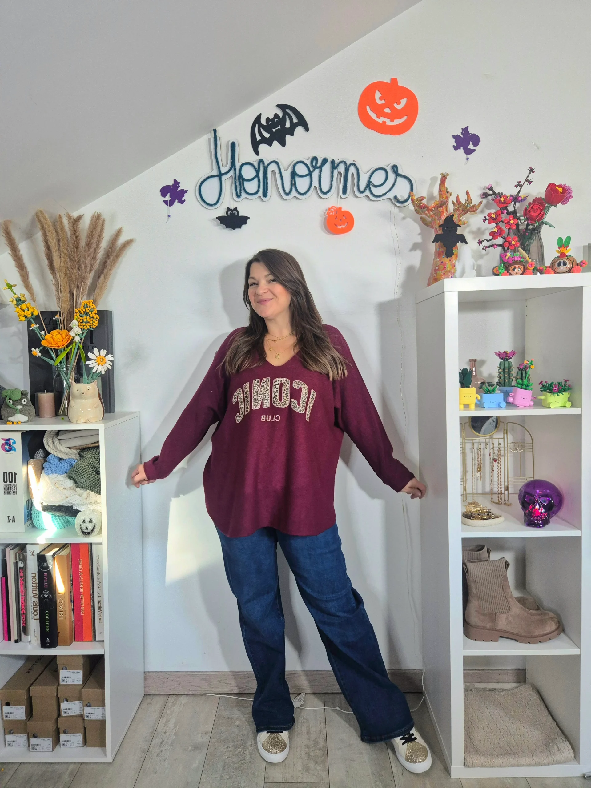 Pull Léonic bordeaux